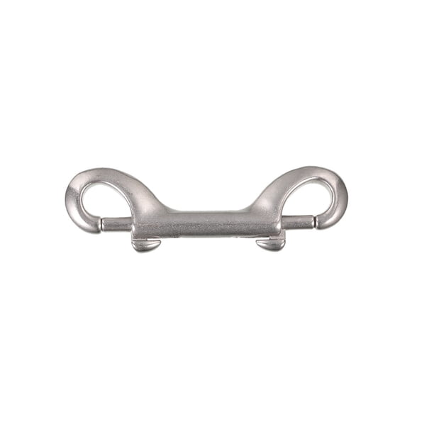 Greeniant Perno Gancho a presión Acero inoxidable A prueba de herrumbre Ganchos de doble extremo Clips de metal de alta dureza Buceo con llave de cubo Deportes acuáticos Plata 1