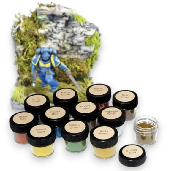 Micro-Mark Weathering Powders, Set of 12 Colors