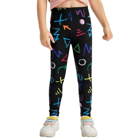 

Geometric Regular Black Toddler Girls Leggings (Girl s)