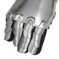thumbnail image 4 of Hands 14" Metal Silver Replica Medieval Armor Gloves, by DecMode (2 Count), 4 of 9