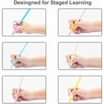 thumbnail image 4 of Child Finger Guide, 15 Pack, Pencil Grips for Kids Writing, 6-Step Posture Correction, Handwriting Training Aid, 4 of 5