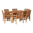 thumbnail image 1 of Afuera Living 7-Piece Chevron Outdoor Patio Dining Set in Brown, 1 of 3