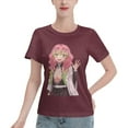 thumbnail image 1 of T-Shirt Basique à Manches Courtes pour Femmes Demon Slayer Lame Temple Ganlu Mili, 1 of 6
