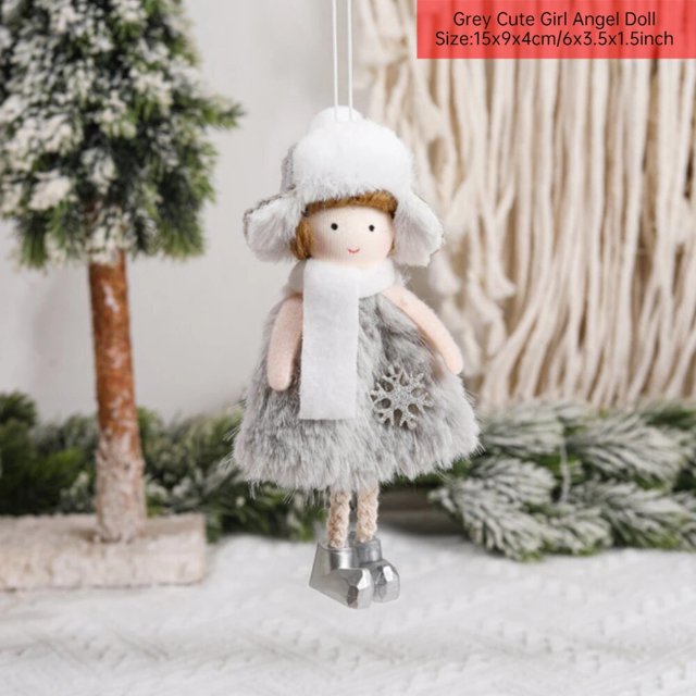 Muñeco de elfo de Navidad para niños, colgante de Ángel de felpa, decoración del hogar, regalo de Año Nuevo, 2024, 2023