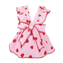 Puppy Clothing - Female Dog Clothing with Band Rings and Bow Decorations, Cute Printed Design, Suitable for Small Dogs
