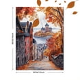 thumbnail image 3 of Autumn Castle Town Watercolor Wall Art/Canvas Print， Suitable for Living Room， Bedroom， Dining Room， Office， Hallway Decoration, 3 of 8