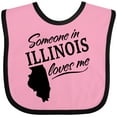 thumbnail image 3 of Inktastic Someone in Illinois Loves Me Boys or Girls Baby Bib, 3 of 4