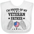 thumbnail image 3 of Inktastic I'm Proud of My Veteran Father with Shield Boys or Girls Baby Bib, 3 of 4