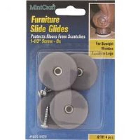 ProSource FE-50108-PS Screw-On Slide Glide, 1-1/2 in Dia, PTFE