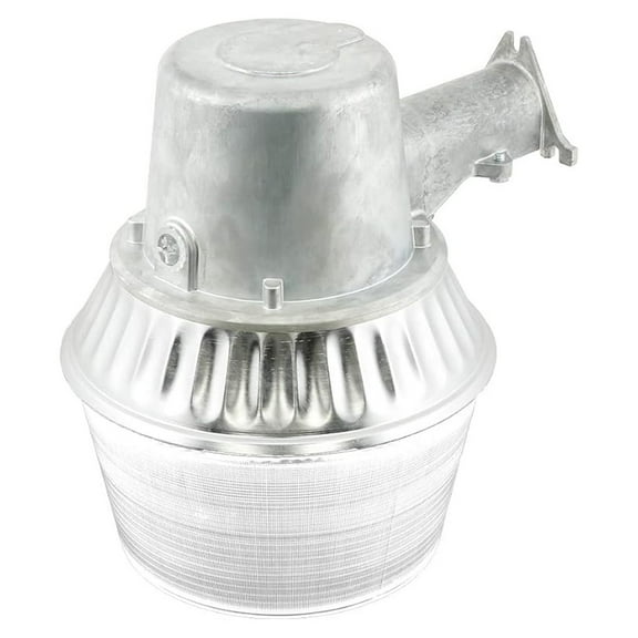 65-Watt Equivalent, Integrated LED, Metal, Area Light, 4000K, Light Gray