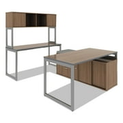Reversible Laminate Table Top, Rectangular, 59 1/2w X 23 5/8d, Espresso/walnut