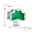 thumbnail image 3 of Bling Jewelry Womens Lucky Enamel Green Shamrock Clover Charm Bead .925 Sterling Silver Fits European Bracelet, 3 of 3