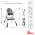 thumbnail image 5 of Silla Alta D´Bebe Eat & Rock Gris, 5 of 5