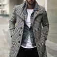 thumbnail image 4 of Abrigo largo de lana cálido para hombre, chaqueta de invierno, abrigo de invierno, chaqueta informal de negocios de corte entallado, abrigo grueso y cálido a prueba de viento, estampado de, 4 of 5