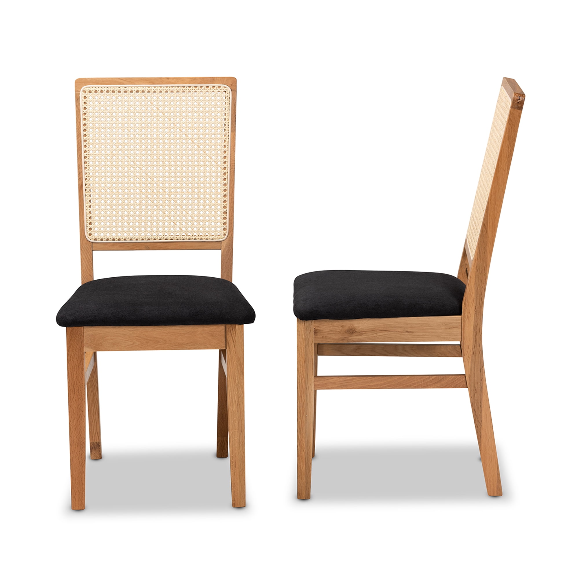Baxton Studio Idris Dining Chair, Set of 2, Black