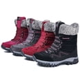 thumbnail image 4 of Botas de nieve de invierno de caña alta con forro polar, botas gruesas de algodón antideslizantes, botas de tubo resistentes al frío, zapatos de mujer de talla grande, 4 of 5