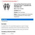 thumbnail image 2 of Front and Rear Shock Strut and Coil Spring Kit 4 Piece - Compatible with 2006 BMW 325i, 2 of 2