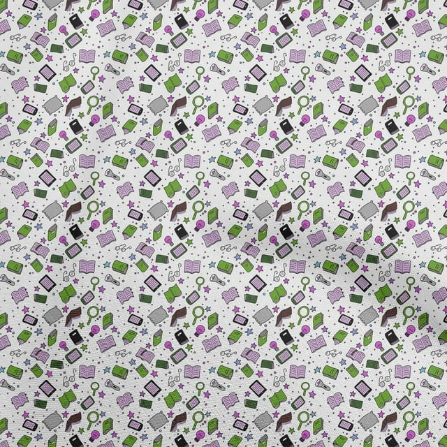 oneOone Tissu Polyester Spandex Vert Tissu pour Livres Robe Tissu Imprimé au Mètre 56 Pouces de Large