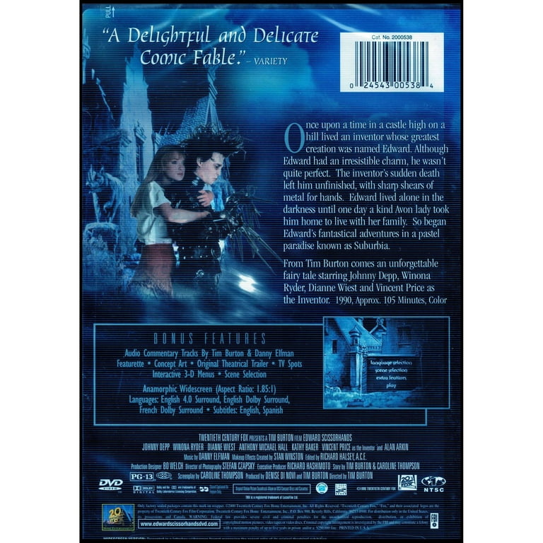 Edward Scissorhands 10th Anniversary Widescreen (DVD) - Walmart.com