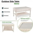 thumbnail image 4 of Krikacy 4-PCS Wicker Swivel Rocker Patio Set,HDPE Hand-Woven Modular Rattan Set for Porch,Beige, 4 of 7