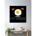 thumbnail image 2 of Egg-Cercise Poster Wall Art, Modern Wall Decor For Living Room Bedroom, 24x24 UNFRAMED, 2 of 3