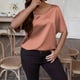 thumbnail image 5 of Camiseta Casual de Cuello Redondo de Color Sólido, Camisetas de Verano de Tamaño Más de las Mujeres para el Uso Diario, 5 of 6