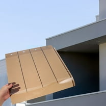 DINHEAROM Door Window Awning Light Brown 1Pcs 16.1X15.7X1.2In