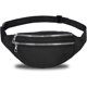 thumbnail image 1 of Black Bum Bag Fashion Waist Pack Bumbag for Women Men Lightweight Fanny Pack with 2 Zip Pockets & Adjustable Strap, 1 of 5