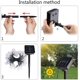 thumbnail image 5 of 20 luces LED solares para exteriores de 5 m (blanco cálido), luces de jardín impermeables con energía solar, luces de hadas decorativas con forma de bola de cristal para jardín, 5 of 5