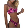 thumbnail image 2 of Women's Bikini Set Bandeau Bandage Style Push Up Brazilian Two Piece Sexy Swimsuit for Beach Vacation,Pink,L, 2 of 5