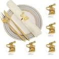 thumbnail image 1 of Plated Metal Napkin Buckle Banquet Cloth Ring Table Napkin Ring Easter Bunny Style Napkin Ring, 1 of 7