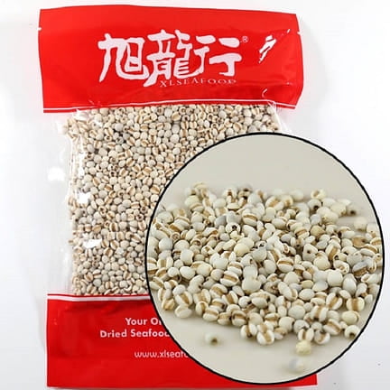 XLSEAFOOD Premium Nature Unsulphured Coix lacryma-jobi (Coix Seeds) – 0.5 lb (8 oz)旭龙行特级薏米0.5磅