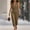 Brown, variant on Womens Collared Sleeveless Full Zip Utility Jumpsuits Elastic Waist Jogger Pants with Multi Zipper Pocket Design Red S