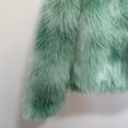 thumbnail image 4 of Olyvenn Deals Women's Fashion Dongzha Short Imitation Warm Coat Faux Tops Plus Long Sleeve Faux Furry Overcoat for Teen Girls Love Green 4, 4 of 4