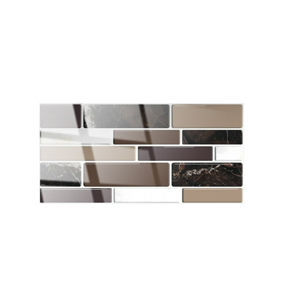 Peel and Stick Backsplash Self Adhesive Marble Wall Tiles Stone Back Splashes Stick on Tiles for Kitchen Peel and Stick Wall Tiles for Bathroom Shower Furniture Camper 4"x8"