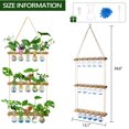 thumbnail image 3 of XXXFLOWER Wall Hanging Propagation Station with Wooden Stand 5 Bulb Vase 3 Tiered Planters Wall Terrarium for Home Office Plant Hanger Flower Vases Wall Decor, 3 of 8