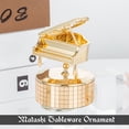 thumbnail image 6 of 24K Gold Plated Wind-Up Music Box with Crystal Studded Grand Piano Figurine by Matashi, 6 of 7