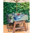 thumbnail image 3 of nqOlkjepod Navy Blue Tulip Outdoor Tablecloth with Umbrella Hole & Zipper, Chic Elegant Flowers Botanical Sage Green Rectangle Table Cover 60x120 Inch, Waterproof Table Cloth Protector for Patio, 3 of 7