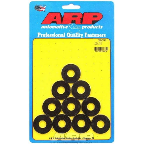 ARP ARP200-8742 0.5 in. Washer ID x 1.300 OD, Black - Pack of 10