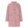 thumbnail image 6 of Niaviben Woolen Coat Warm Coats for Women Long Pea Coat for Women Shirts Casual Women's Jackets Jacket for Women Jackets for Women Pink M, 6 of 8
