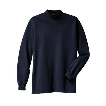 Mens Merino Polo Sweater - Mafoose Men's Interlock Knit Mock Turtleneck Sweaters Navy XS
