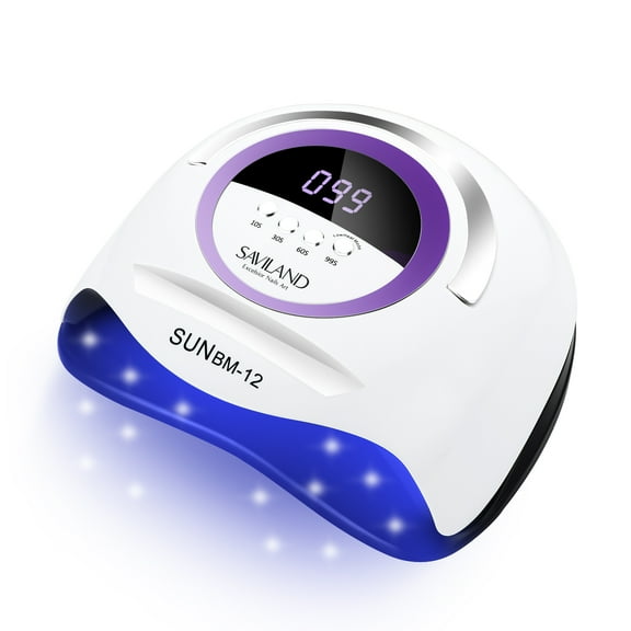 SAVILAND 300W U V LED Nail Lamp: Motion Sensor Nail Dryer Super Fast Curing U V Light for Gel Nails with 72 Beads 4 Timers Dual Light Sources Nail Lamp