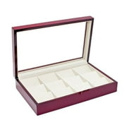 Angle View: Glossy Rosewood Pocket Watch Box