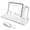 Pearl White, variant on Bluetooth Keyboard and Mouse for iPad, CTU-301 Wireless Multi-Device Connection Bluetooth+2.4G Keyboard Mouse Combo with Tablet Holder for iPad/MacBook/Windows, iOS/Andriod/Phone, Black