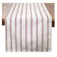 thumbnail image 3 of Fennco Styles Modern Striped Linen Blend Table Runner 16" W x 54" L - Burgundy Woven Table Cover for Home Décor, Dining Table, Banquets, Family Gathering and Special Events, 3 of 4