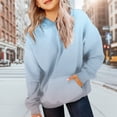 thumbnail image 2 of Splozh Girls Sweatshirt 1-14 Years Girls Oversized Hoodies Basic Pullover Hooded Sweatshirts Casual Y2K Outfits Fall Winter Clothes,Light Blue,11-12 Years, 2 of 6