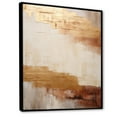 thumbnail image 2 of Designart "Abstract River In Minimal Gold And Beige II" Northern Lights Floater Framed Wall Decor, 2 of 5