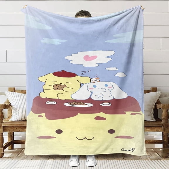 Pompompurin Throw Blanket Gifts for Fans Lover Girls Boys Women Present Hoodie Him Bed 60"x80"