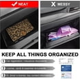 thumbnail image 4 of Car Registration and Insurance Holder, Leather Leopard Auto Document Card Holder, Vehicle Glove Box Wallet Case Organizer with Magnetic Shut for Driver's License, Key Contact Information Cards, 4 of 7