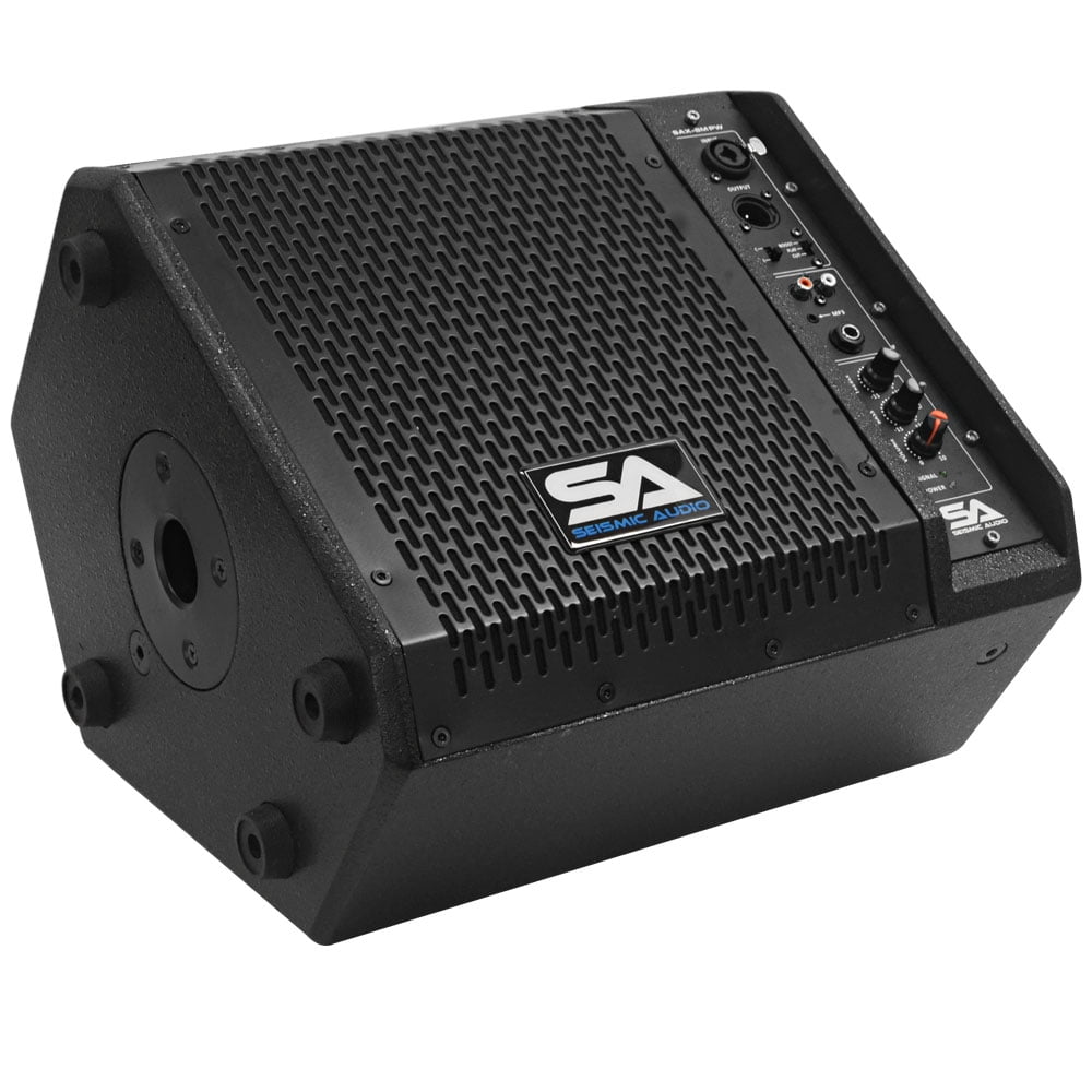 Seismic Audio Powered Compact 8 Inch 2 Way Coaxial Floor / Stage